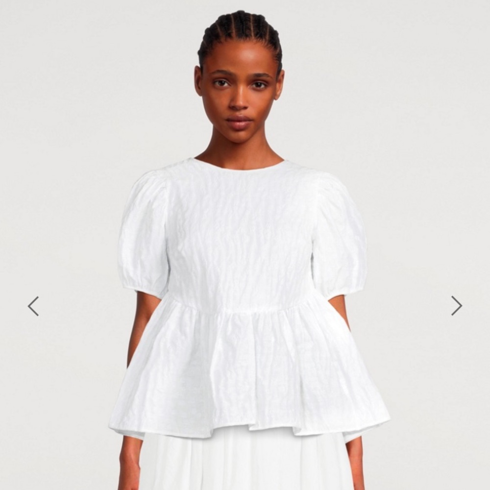 Cecilie Bahnsen White Brigitt Blouse